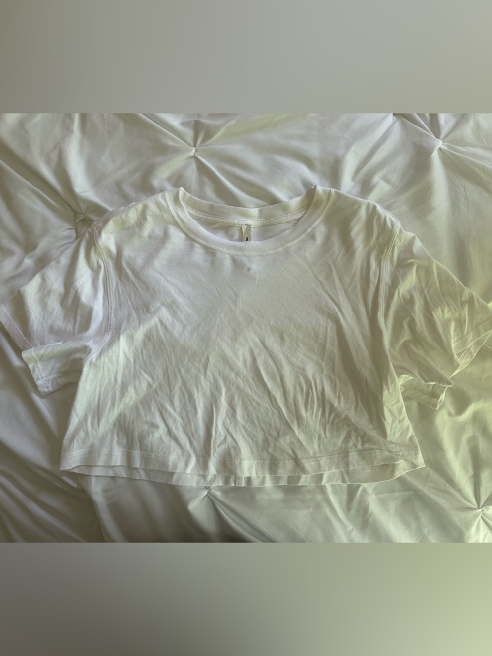 lululemon White Cropped Tee